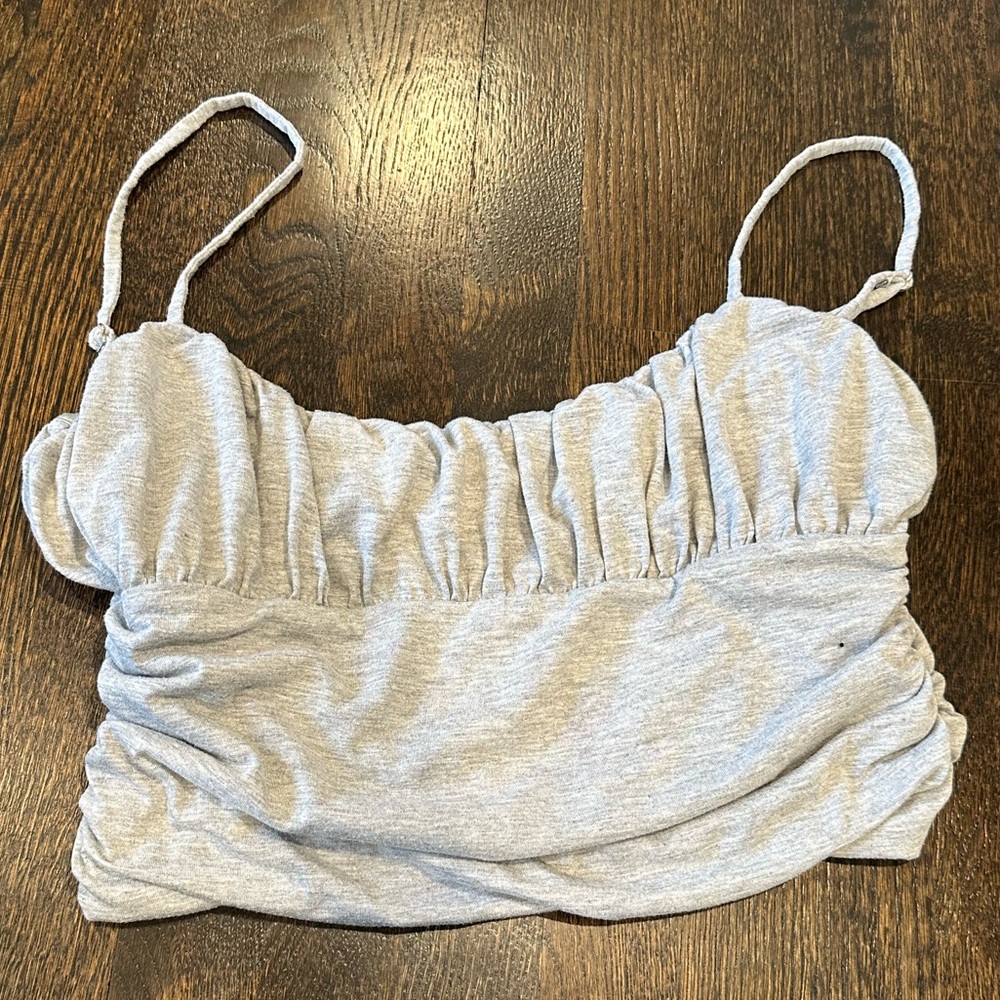 Cropped gray tank top. Lovers + Friends brand.